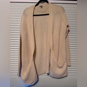 Charlotte Russe XL cream open-knit cardigan
